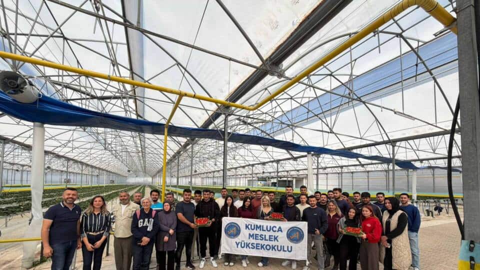 Kumluca MYO Öğrencileri Topraksız Çilek Üretiminde Yüksek Verim Sağlayan Yöntemleri İnceledi